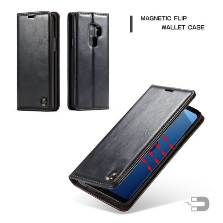 Шкіряний чохол-книжка CaseMe 003 Series на Galaxy S9 Plus - чорний