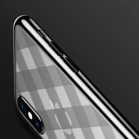 Чохол SULADA Plating Radium Carving на iPhone XS / X-сріблястий