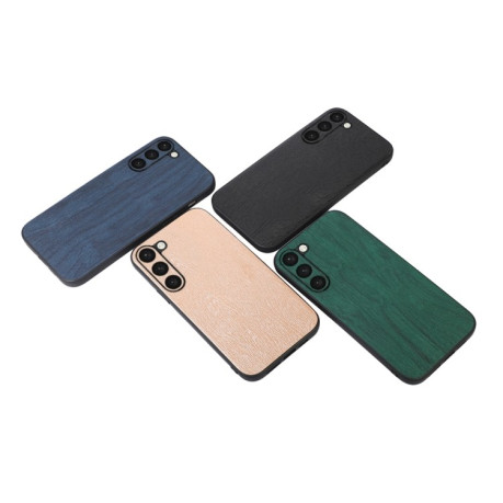 Противоударный чехол Wood Texture для Samsung Galaxy S23 5G - черный