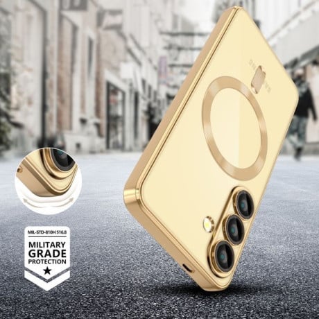 Чехол Tech-Protect MagFlex MagSafe для Samsung Galaxy A36 5G - Transparent Gold