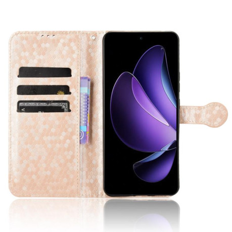 Чохол-книжка Honeycomb Dot для OPPO Reno13 F /Reno13 FS 4G/5G - золотий