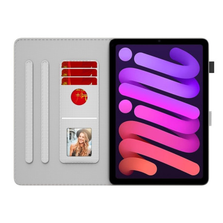 Чохол-книжка Watercolor Pattern для iPad mini 6 - Purple Red