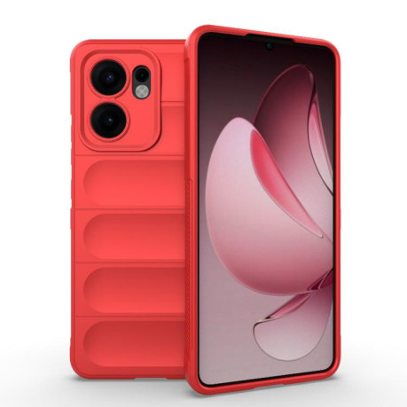 Силиконовый чехол Magic Flannel для OPPO Reno13 F/Reno13 FS- красный