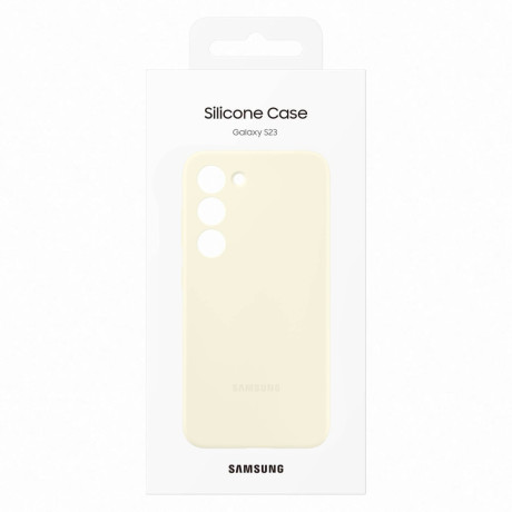 Оригінальний чохол Samsung Silicone Cover Rubber для Samsung Galaxy S23 - cotton (EF-PS911TUEGWW)