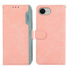 Чехол-книжка ABEEL Color Block Magnetic RFID Leather на iPhone 16e - Pink-Cyan