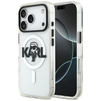 Оригінальний прозорий чохол Karl Lagerfeld IML Karl Sketch Logo з MagSafe на iPhone 17 Pro - Transparent