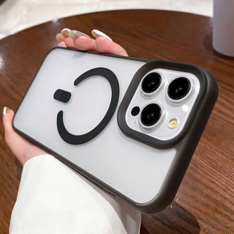 Чехол Dual-color MagSafe TPU Hybrid для iPhone 16 Pro - черный