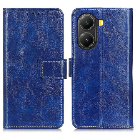 Чохол-книжка Magnetic Retro Crazy Horse Texture на Xiaomi Poco X7 Pro - синій