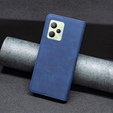 Чехол-книжка Magnetic Splicing для Realme C35 - синий
