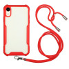 Чохол Acrylic Neck Lanyard для iPhone XS/X - червоний