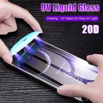 Защитное 3D стекло с поддержкой отпечатка с УФ лампой 9H 3D Full Screen UV для Samsung Galaxy Note 9