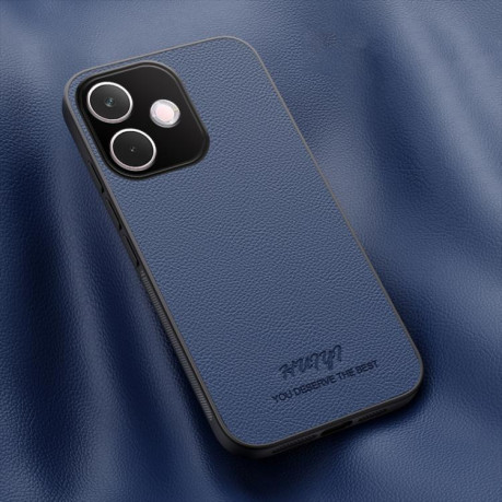 Чехол HUIYI Leather Magnetic для OPPO A5 Pro 5G - синий