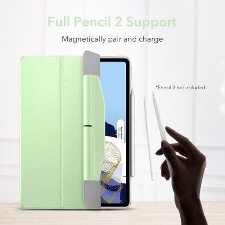 Чехол-книжка ESR Ascend с держателем для Apple Pencil на iPad Pro 11 2021 - мятно-зеленый