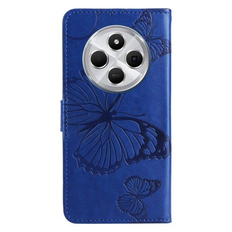 Чохол-книжка Embossed Butterfly для Xiaomi Redmi 14C 4G/Poco C75/Redmi A4 5G - синій