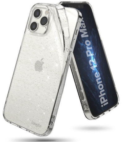 Оригинальный чехол Ringke Air на iPhone 12 Pro Max - glitter transparent