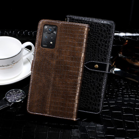 Чохол-книжка idewei Crocodile Texture для Xiaomi 12 Pro 4G/11 Pro Global(4G/5G)/11E Pro - сірий