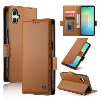 Чохол-книжка Side Buckle Magnetic Frosted Leather для Samsung Galaxy A06 4G - коричневий