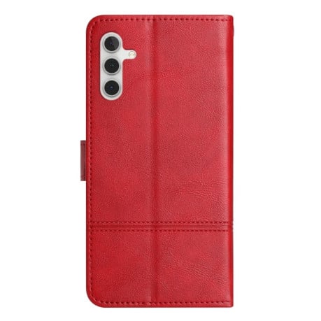 Чехол-книжка Cowhide Texture Stitching Leather на Samsung Galaxy A56 5G - красный