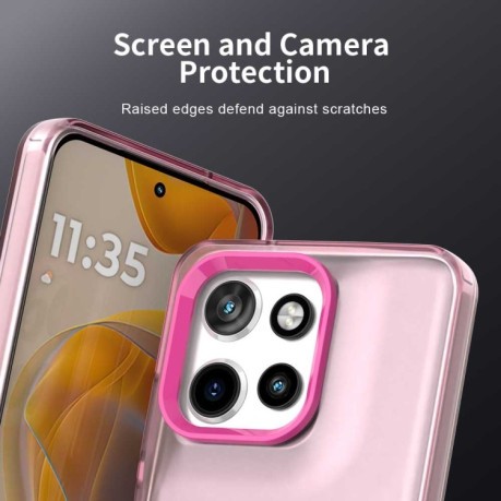 Противоударный чехол Candy Series для Motorola Edge 50 Neo 5G - красный