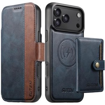 Чохол-гаманець Suteni Q07S1 3-в-1 з MagSafe на iPhone 18 Pro Max — синій