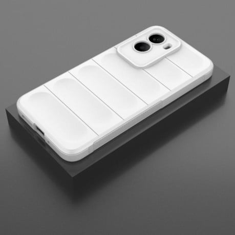 Силиконовый чехол Magic Flannel на Xiaomi Poco M7 4G 169mm - белый