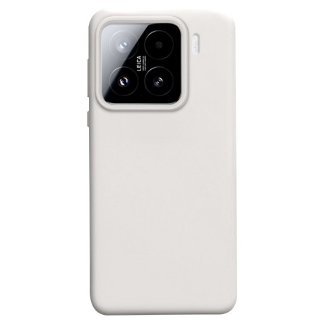 Силиконовый чехол Solid Color Liquid на Xiaomi 15 - белый