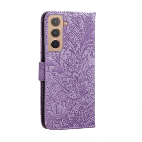 Чохол-книжка Lace Flower для Samsung Galaxy S22 5G - фіолетовий