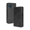 Чехол-книжка Magnetic Buckle Retro на Samsung Galaxy M32/A22 4G - черный