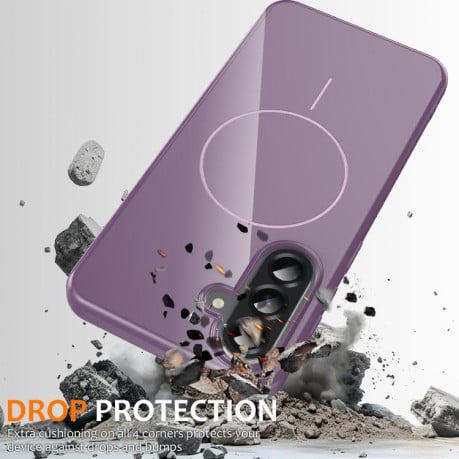 Чохол Glossy TPU Shockproof з MagSafe на Samsung Galaxy A17 5G/4G - фіолетовий