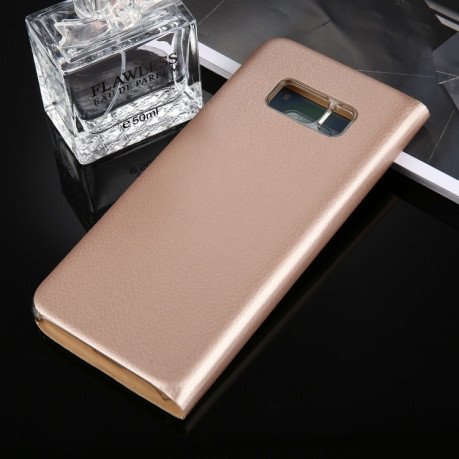 Чохол-книжка Litchi Texture Display ID Samsung Galaxy S8 Plus - золотий