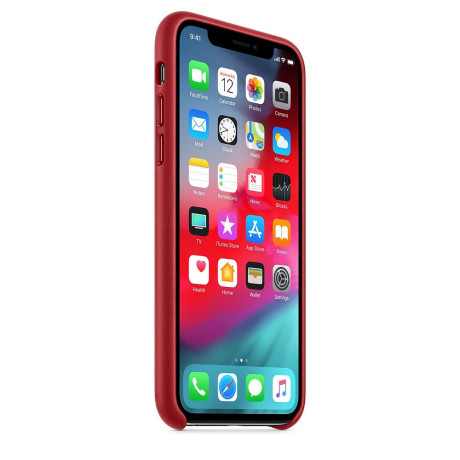 Шкіряний Чохол Leather Case RED для iPhone X/Xs