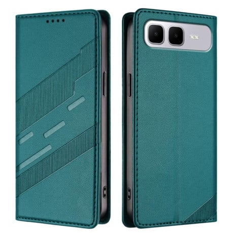 Чехол-книжка с фактурой Multi-functional Wallet Retro на Infinix Smart 10 Plus 4G - зеленый