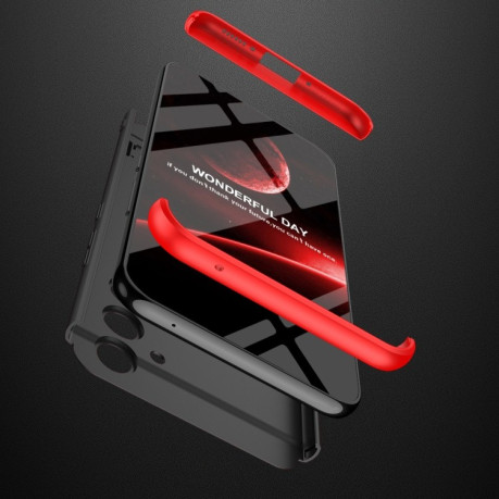 Противоударный чехол GKK Three Stage Splicing на Samsung Galaxy S23 FE 5G - черно-красный