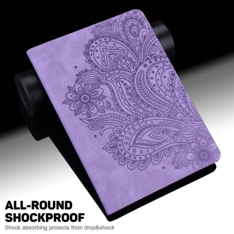 Чохол-книжка Embossed Tiger Pattern Leather для Xiaomi Redmi Pad SE 8.7 - фіолетовий