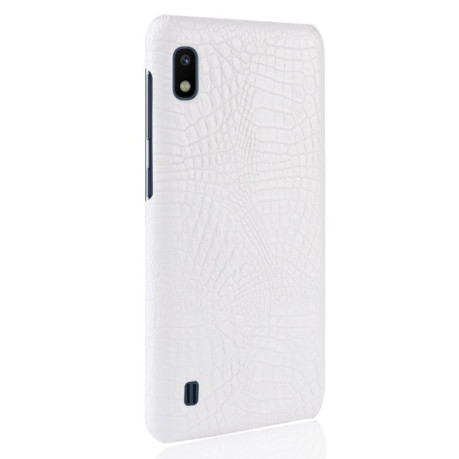 Ударопрочный чехол Crocodile Texture на Samsung Galaxy A10-белый