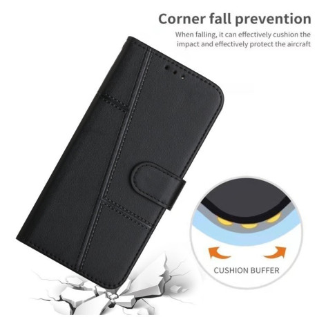 Чехол-книжка Stitching Calf Texture для Infinix Zero 30 4G - черный