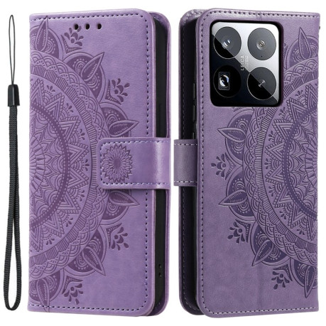 Чохол-книжка Totem Flower для Xiaomi 15 Pro - фіолетовий