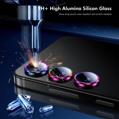 Захисне скло на камеру ENKAY Aluminium Samsung Galaxy S25+ 5G - блакитне