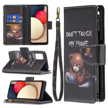 Чехол-книжка Colored Drawing Pattern для Samsung Galaxy A03s 164mm -Bear