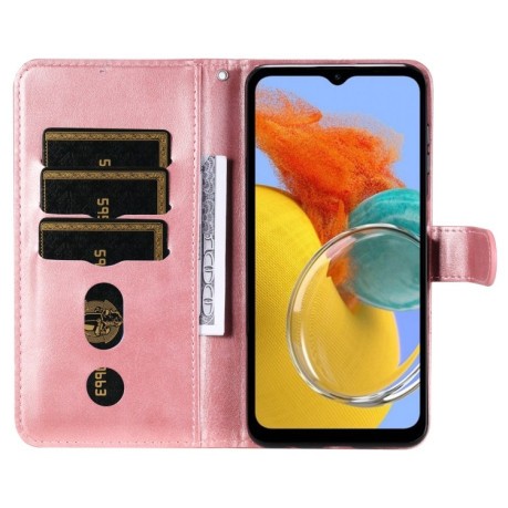 Чехол-книжка Fashion Calf Texture для Samsung Galaxy M14 5G - розовое золото