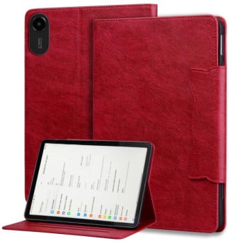 Чехол-книжка Cat Buckle Leather на Xiaomi Redmi Pad 2 - красный