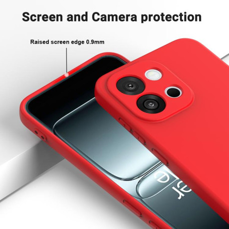 Силиконовый чехол Solid Color Liquid Silicone на OnePlus 13T - красный