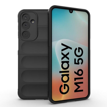 Силиконовый чехол Magic Flannel для Samsung Galaxy M16 5G - черный