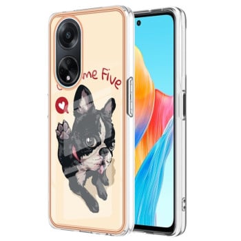 Противоударный чехол Electroplating IMD для OPPO A98 5G/A97 - Dog