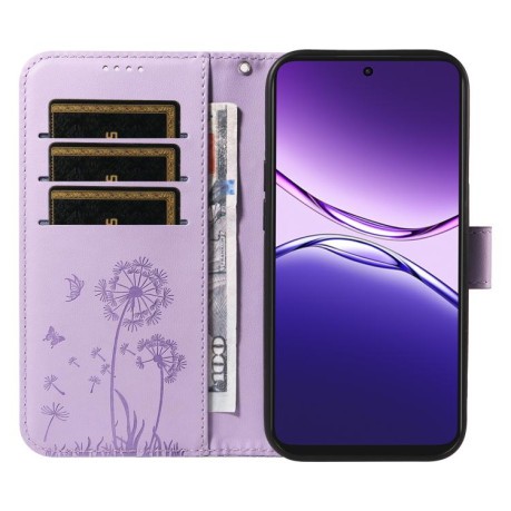 Чехол-книжка Dandelion Embossed Pattern Flip Leather для OPPO A5 Pro 5G Global - фиолетовый