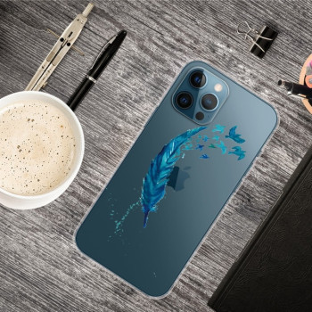 Чехол Painted Pattern для iPhone 13 Pro - Feather