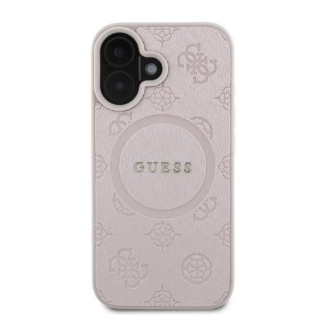 Оригинальный чехол Guess Saffiano MagSafe на iPhone 16 - Pink