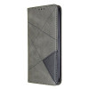 Чехол-книжка Rhombus Texture на Samsung Galaxy A01 - серый