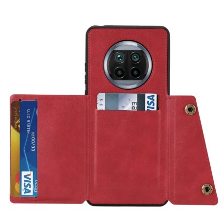 Протиударний чохол Magnetic with Card Slots на Xiaomi Mi 10T Lite - червоний