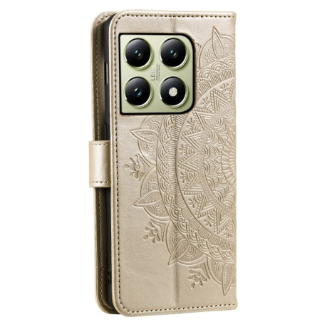 Чохол-книжка Totem Flower для Xiaomi 14T Pro - золотий